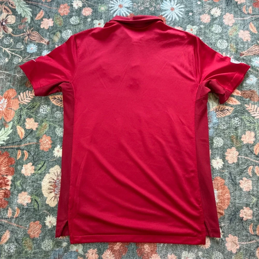 Nike Arizona Cardinals NFL Dri-FIT Training Polo Shirt Mens Medium Red Short Slv